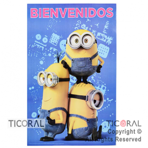 MINIONS AFICHE BIENVENIDO (V) X 1